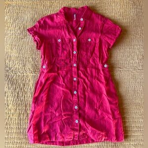 Free People Italian Love Story Dress - Cherry Red - Linen - M